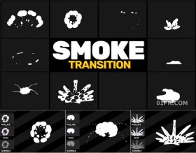 pr图形模板 10组卡通动画烟雾灰尘元素 pr素材